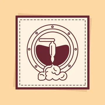 Beer barrel badge Stock Illustration