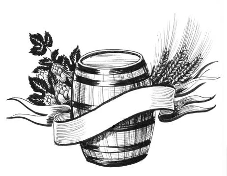 Beer barrel Illustrazione stock