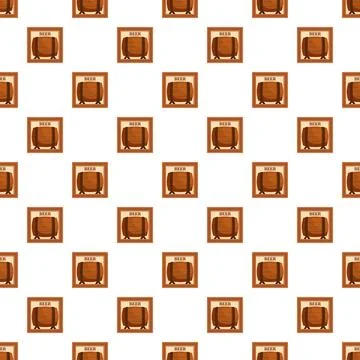 Beer barrel pattern creating a beverage background Stock Illustration