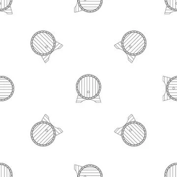 Beer barrel pattern seamless vector Stock Illustration