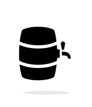 Beer barrel simple icon on white background. Иллюстрация