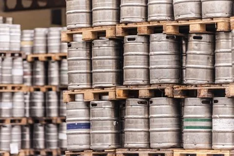 Beer barrels Stock Photos