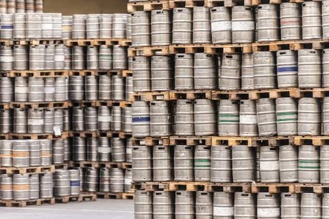 Beer barrels Stock Photos