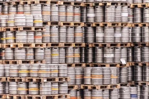 Beer barrels Stock Photos