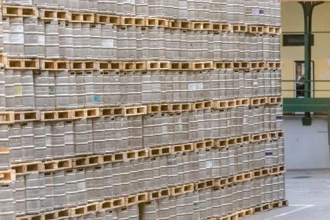 Beer barrels Stock Photos