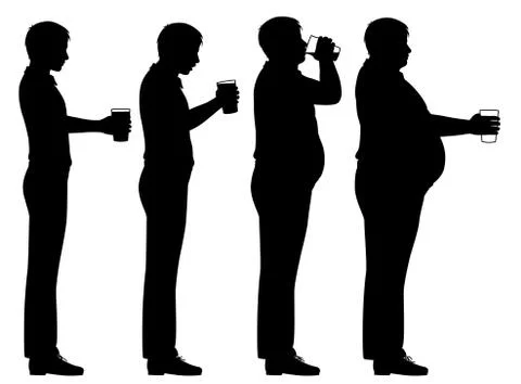 Beer belly sequence Stock-Illustration