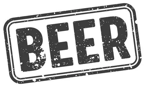 Beer black grunge stamp with no background. beer stamp Stock Illustration