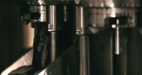 Beer bottle being filled with fresh beer on automated line in brewery Stock Footage 335143657