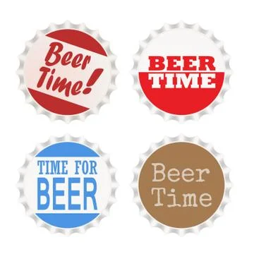 Beer Bottle Cap Logos Stock Illustration