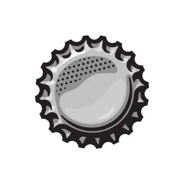 Beer bottle cap. Vector illustration isolated on white background. イラスト素材