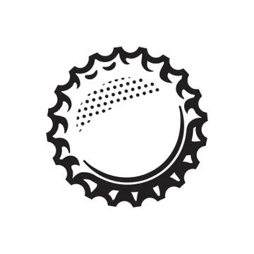 Beer bottle cap. Vector illustration isolated on white background. イラスト素材