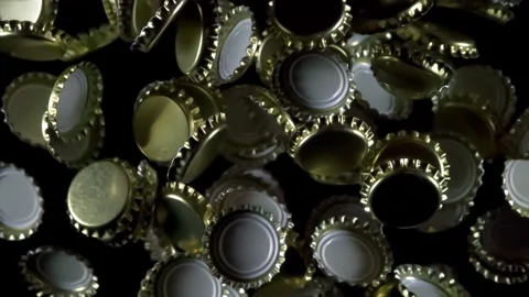 Beer Bottle Caps 4K TZ4 Stock Footage 340507880