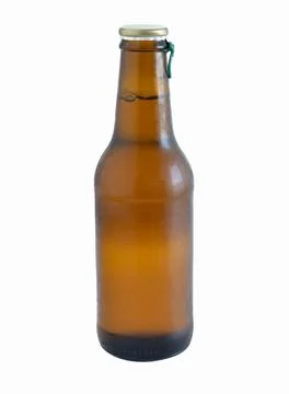 Beer bottle with closed cap. Stock Photos