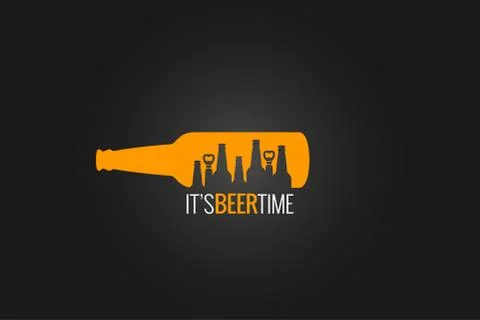 Beer bottle concept design background Stock Illustration