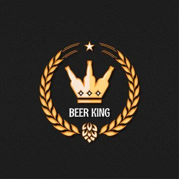 Beer bottle concept logo background Stock Illustration