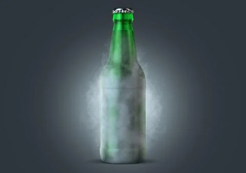 Beer Bottle With Condensation Stock Illustration