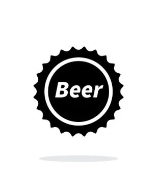 Beer bottle cup simple icon on white background. Stock Illustration