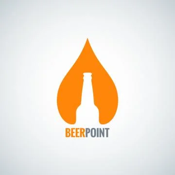 Beer bottle drop design background Stock Illustration