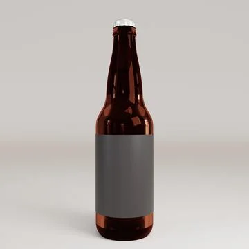 Beer bottle with empty label Illustrazione stock