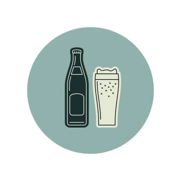 Beer Bottle Icon 스톡 일러스트