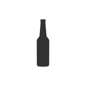 Beer bottle icon isolated. Flat design. Vector Illustration Stock Illustration
