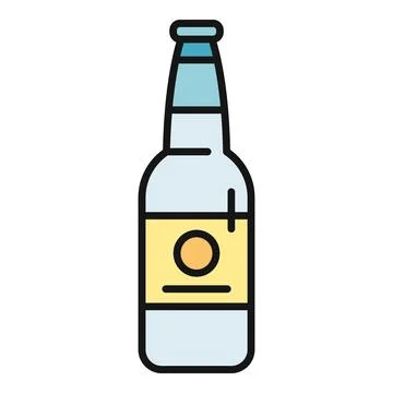 Beer bottle icon showing a refreshment Stock Illustration
