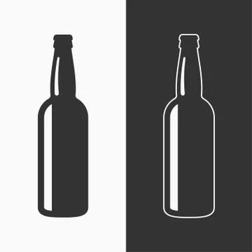 Beer bottle icon vector background Stock Illustration