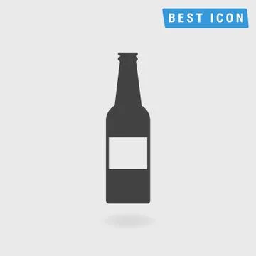 Beer bottle Icon, vector icon eps10. Illustrazione stock