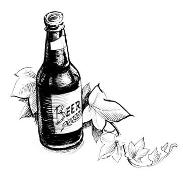 Beer bottle Stock Illustration