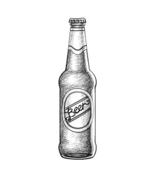 Beer bottle isolated Stock Illustration