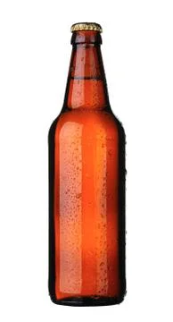Beer bottle, isolated Stock Photos