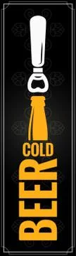 Beer bottle logo design background Stock Illustration