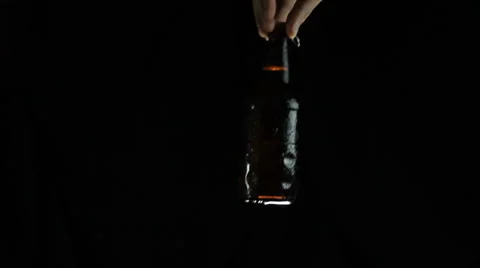 Beer bottle is opened Stock Footage 37372308