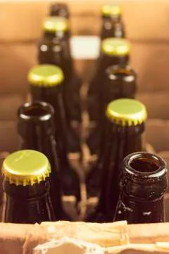 Beer Bottle Pattern Stock Photos
