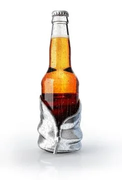 Beer bottle striptease Stock Illustration