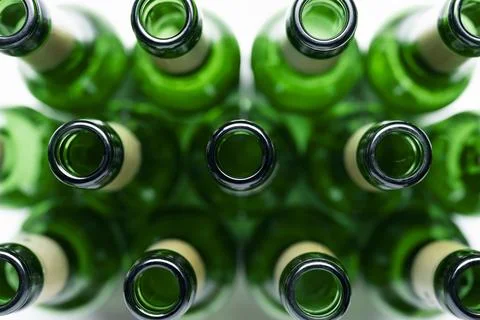 Beer bottles background macro Foto stock