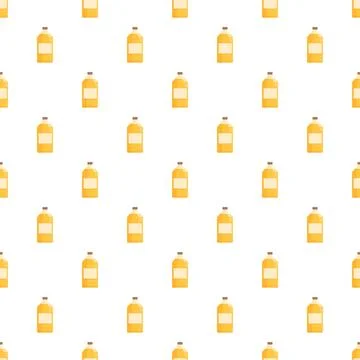 Beer bottles repeating pattern on white background 스톡 일러스트