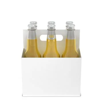Beer bottles six pack Stock Illustration