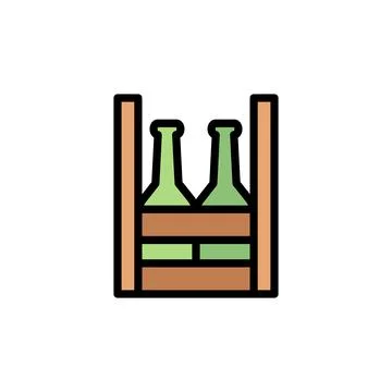 Beer box, beers icon. Simple color with outline vector elements of international Stockillustratie