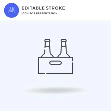 Beer Box icon vector, filled flat sign, solid pictogram isolated on white, lo Stock Illustration