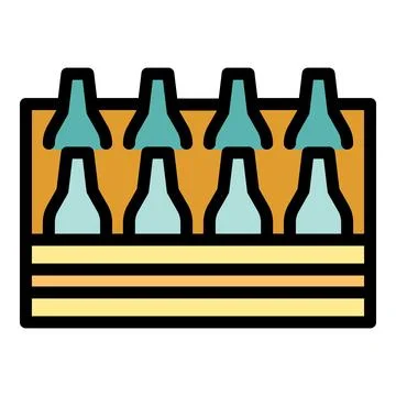 Beer box icon vector flat イラスト素材