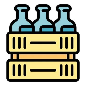 Beer box icon vector flat Ilustración de archivo