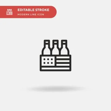 Beer Box Simple vector icon. Illustration symbol design template for web mobi Stock Illustration