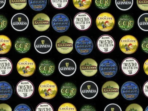 Beer Brands Logo Pattern Stock Photos