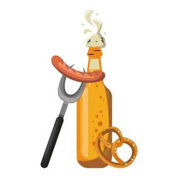 Beer brewery elements 库存插图
