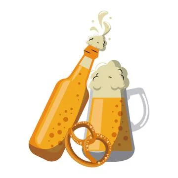 Beer brewery elements Stock Illustration