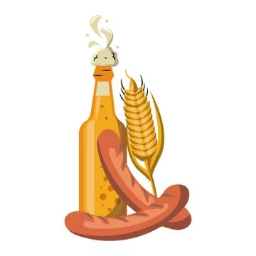 Beer brewery elements Stock Illustration