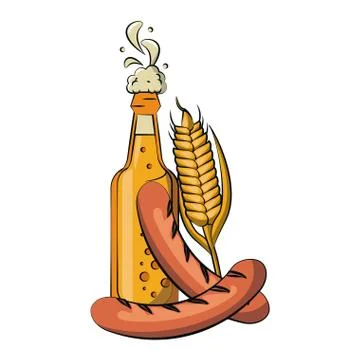 Beer brewery elements 库存插图