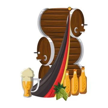 Beer brewery elements Illustrazione stock