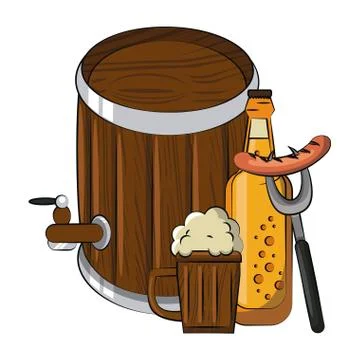 Beer brewery elements Illustrazione stock
